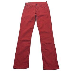 Citizens of Humanity Women Red Wash Denim Jeans Sz 24 x28 USA Made Stretch NWOT